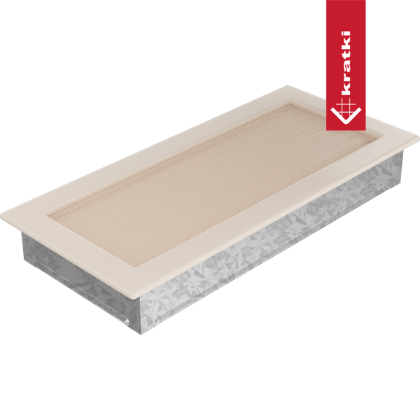 Kratka wentylacyjna kominkowa 17x37 kremowa z żaluzją
