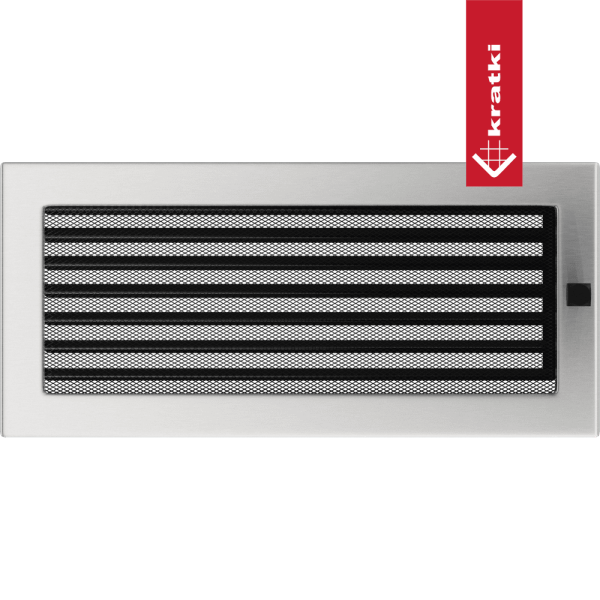 Kratka wentylacyjna kominkowa 17x37 szlifowana z żaluzją