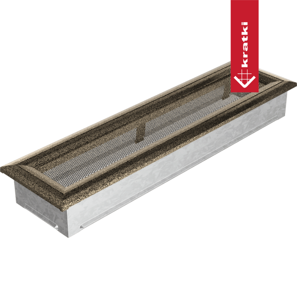 Kratka wentylacyjna kominkowa Oskar 11x42 czarno-złota