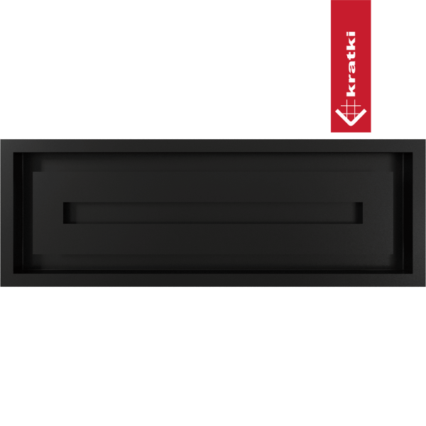 Kratka wentylacyjna kominkowa WIND 17x49 czarna
