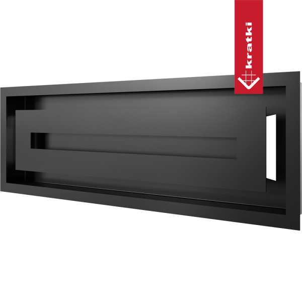 Kratka wentylacyjna kominkowa WIND 17x49 czarna