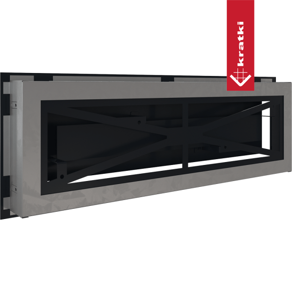 Kratka wentylacyjna kominkowa WIND 17x49 czarna