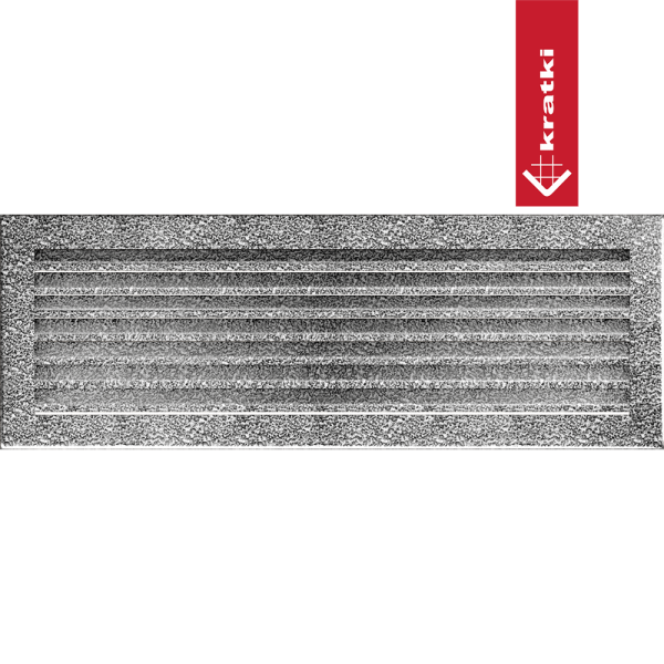 Kratka wentylacyjna kominkowa FRESH 17x49 czarno-srebrna