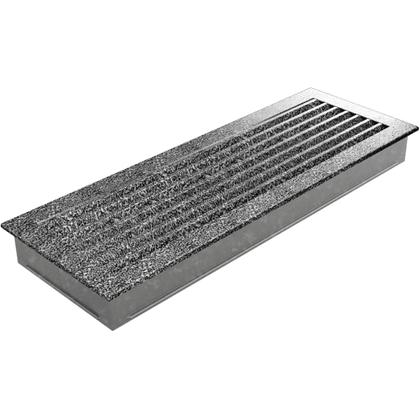 Kratka wentylacyjna kominkowa FRESH 17x49 czarno-srebrna