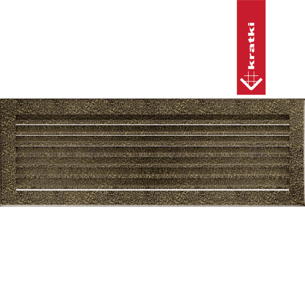 Kratka wentylacyjna kominkowa FRESH 17x49 czarno-złota