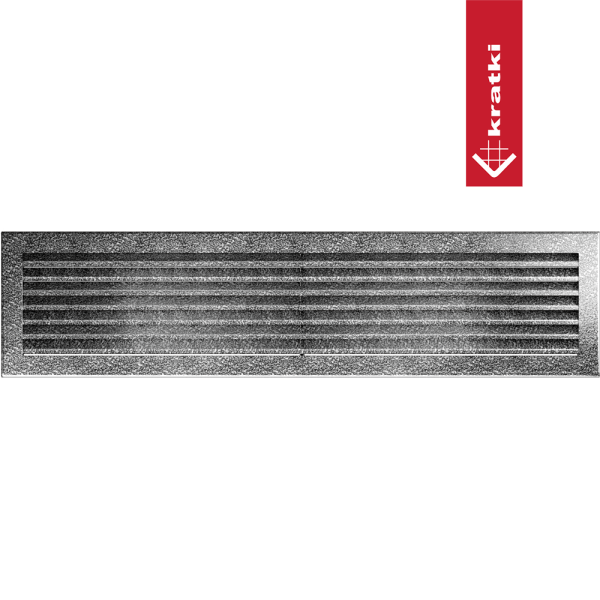 Kratka wentylacyjna kominkowa FRESH 17x70 czarno-srebrna