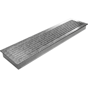 Kratka wentylacyjna kominkowa FRESH 17x70 czarno-srebrna