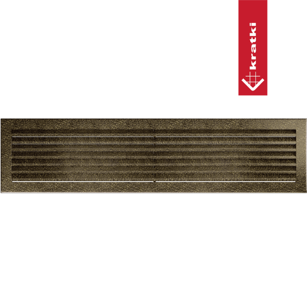 Kratka wentylacyjna kominkowa FRESH 17x70 czarno-złota