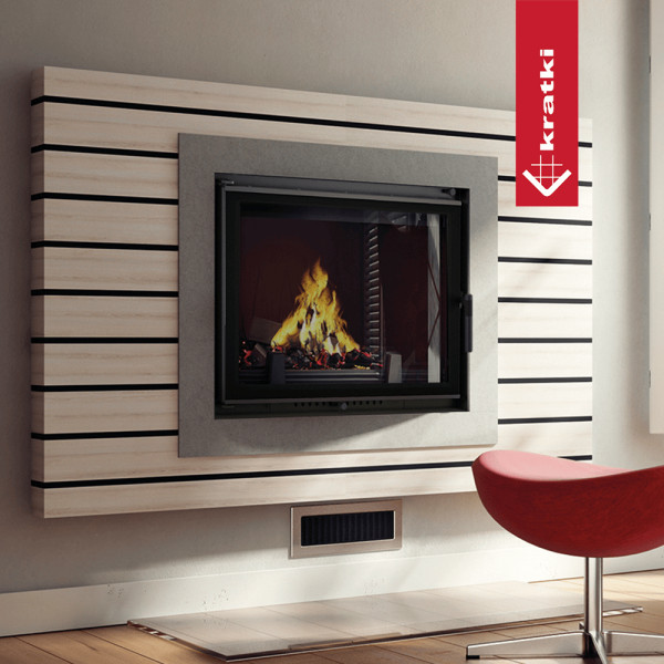 Kominek powietrzny żeliwny KRATKI AMELIA DECO 21 kW Ø 200