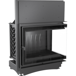 Kominek powietrzny żeliwny KRATKI AMELIA DECO prawy BS 21 kW Ø 200