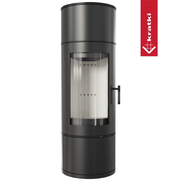 Piec stalowy KRATKI ANTARES 10kW Ø 150 z domykaniem