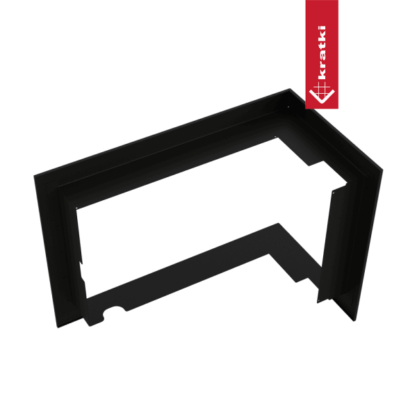 Ramka stalowa do kominka stalowego SIMPLE 6 kW lewy