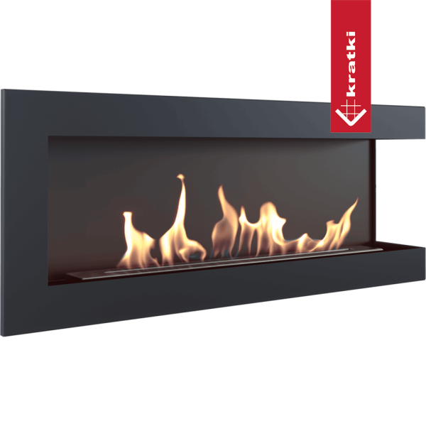 Biokominek wiszący DELTA 1200 prawy TÜV zestaw