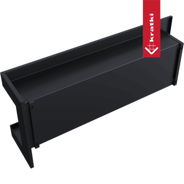 Biokominek wiszący DELTA 1200 prawy TÜV zestaw
