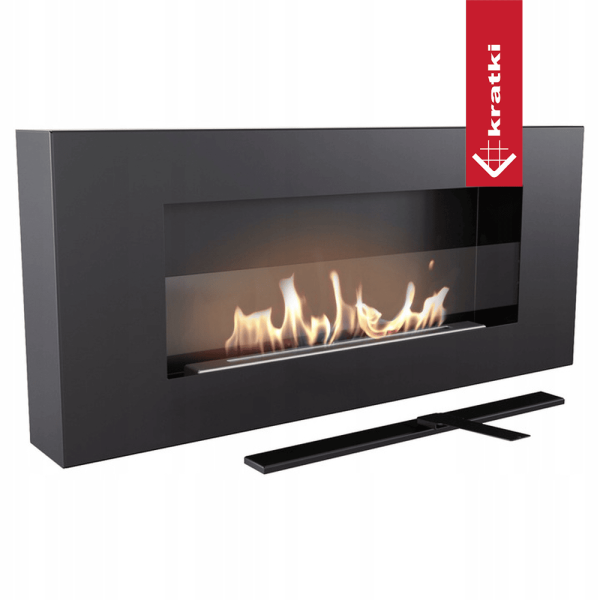 Biokominek wiszący DELTA FLAT z szybą TÜV