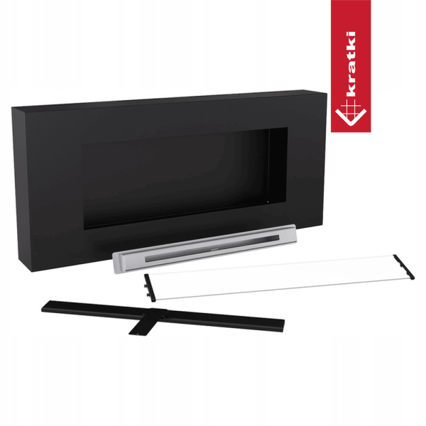 Biokominek wiszący DELTA FLAT z szybą TÜV