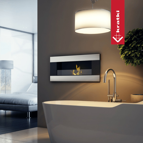 Biokominek wiszący DELTA2 HORIZONTAL certyfikat TÜV