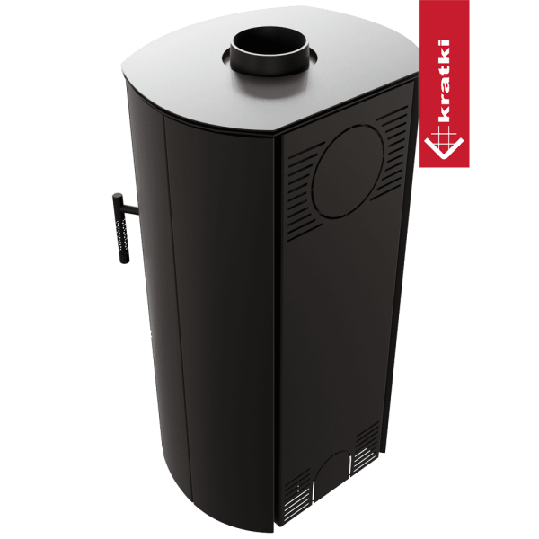Piec stalowy koza KRATKI FALCON Ø 150 10 kW z domykaniem