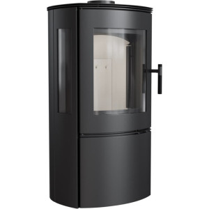 Piec stalowy koza KRATKI FALCON VIEW Ø 150 10 kW z domykaniem
