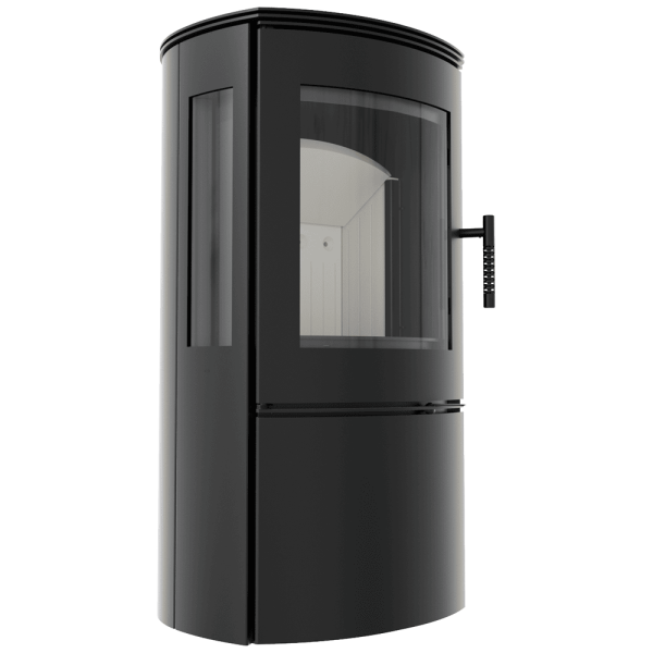 Piec stalowy koza KRATKI FALCON VIEW Ø 150 10 kW