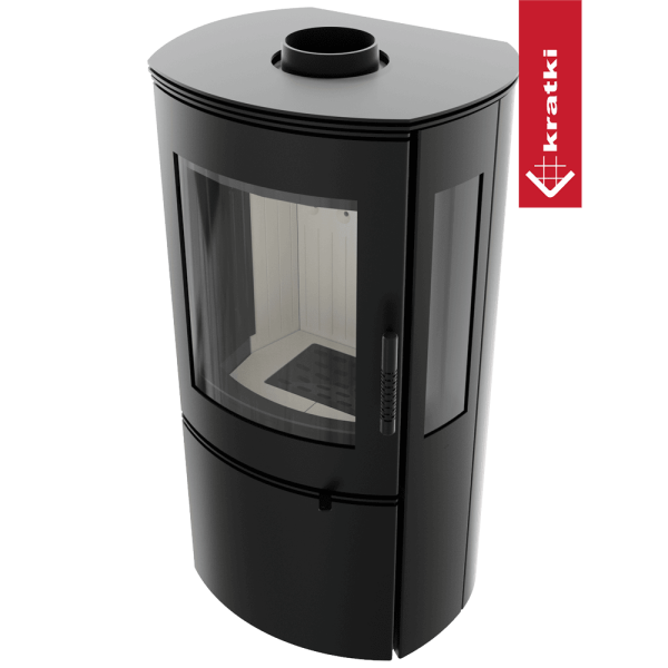 Piec stalowy koza KRATKI FALCON VIEW Ø 150 10 kW