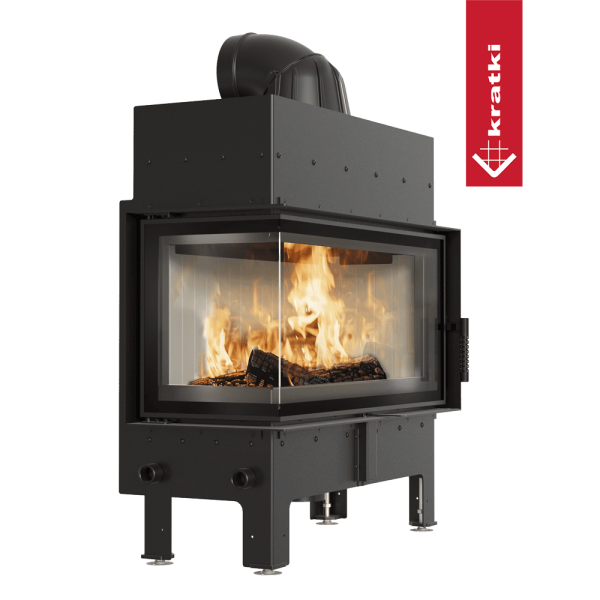 Kominek powietrzny stalowy KRATKI FLOKI L lewy 12 kW Ø 200