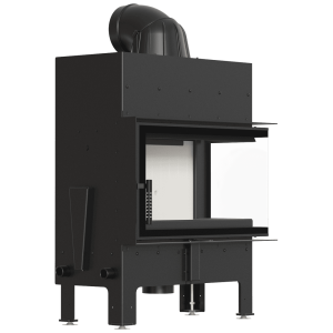 Kominek powietrzny stalowy KRATKI FLOKI M prawy 10 kW Ø 200