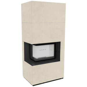 Kominek modułowy KRATKI FLOKI BOX lewy 8 kW Ø 160 zabudowa ze spieku FOKOS SALE
