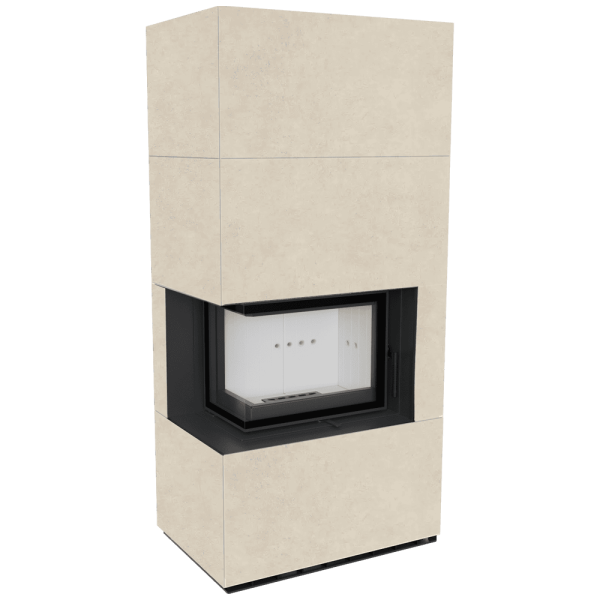 Kominek modułowy KRATKI FLOKI BOX lewy 8 kW Ø 160 zabudowa ze spieku FOKOS SALE