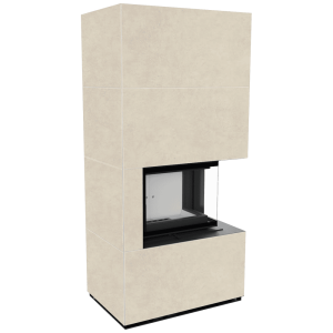 Kominek modułowy KRATKI FLOKI BOX prawy 8 kW Ø 160 zabudowa ze spieku FOKOS SALE