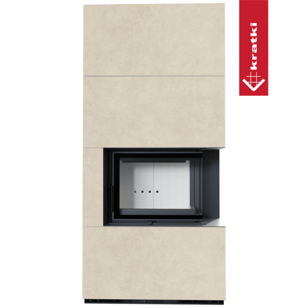 Kominek modułowy KRATKI FLOKI BOX prawy 8 kW Ø 160 zabudowa ze spieku FOKOS SALE