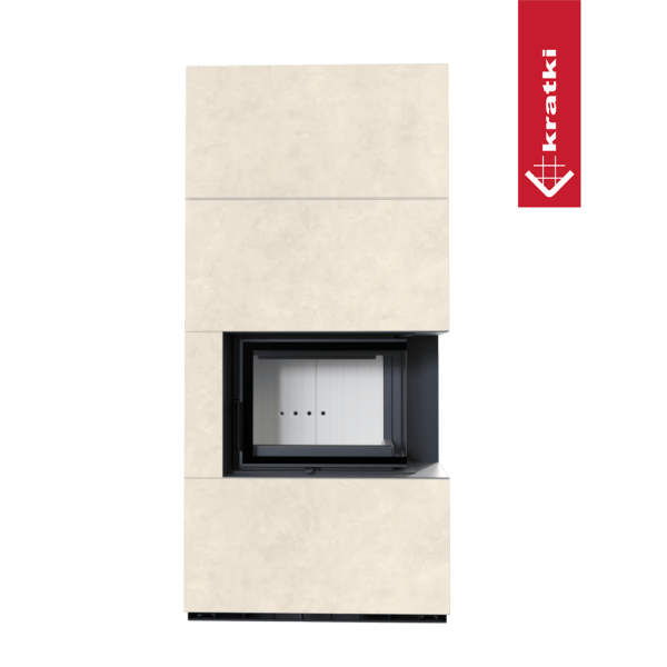 Kominek modułowy KRATKI FLOKI BOX prawy 8 kW Ø 160 zabudowa ze spieku FOKOS TALCO