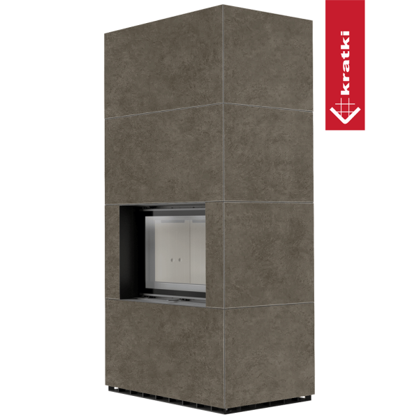 Kominek modułowy KRATKI FLOKI BOX 8 kW Ø 160 zabudowa ze spieku FOKOS PIOKRATKI MBO