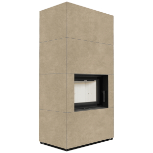 Kominek modułowy KRATKI FLOKI BOX 8 kW Ø 160 zabudowa ze spieku FOKOS RENA