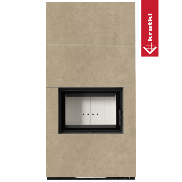 Kominek modułowy KRATKI FLOKI BOX 8 kW Ø 160 zabudowa ze spieku FOKOS RENA