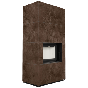 Kominek modułowy KRATKI FLOKI BOX 8 kW Ø 160 zabudowa ze spieku OXIDE MORO