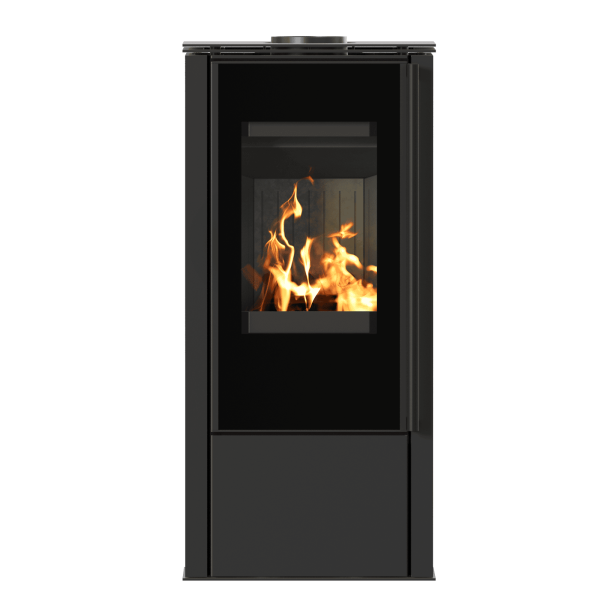Piec stalowy KRATKI HATI Ø 150 5,5 kW czarne wyłożenie