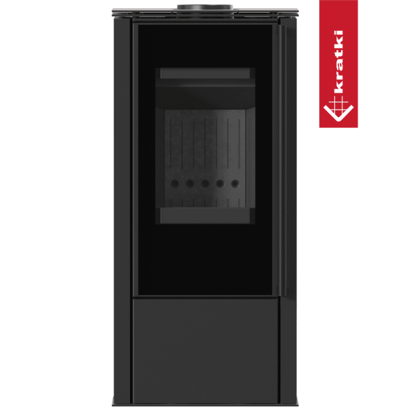 Piec stalowy KRATKI HATI Ø 150 5,5 kW czarne wyłożenie
