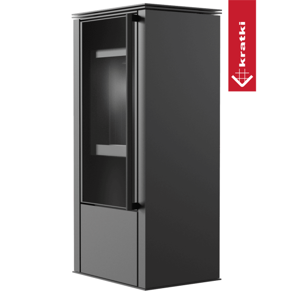 Piec stalowy KRATKI HATI Ø 150 5,5 kW czarne wyłożenie