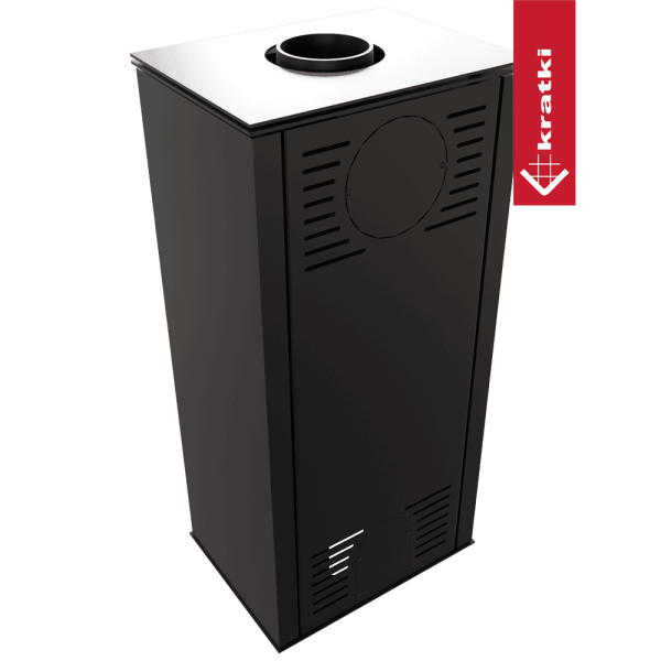 Piec stalowy KRATKI HATI Ø 150 5,5 kW czarne wyłożenie