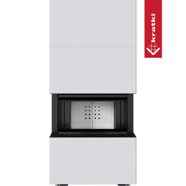 Kominek powietrzny KRATKI NBC/EASY BOX 7 kW Ø 160 w zabudowie modułowej Bianco