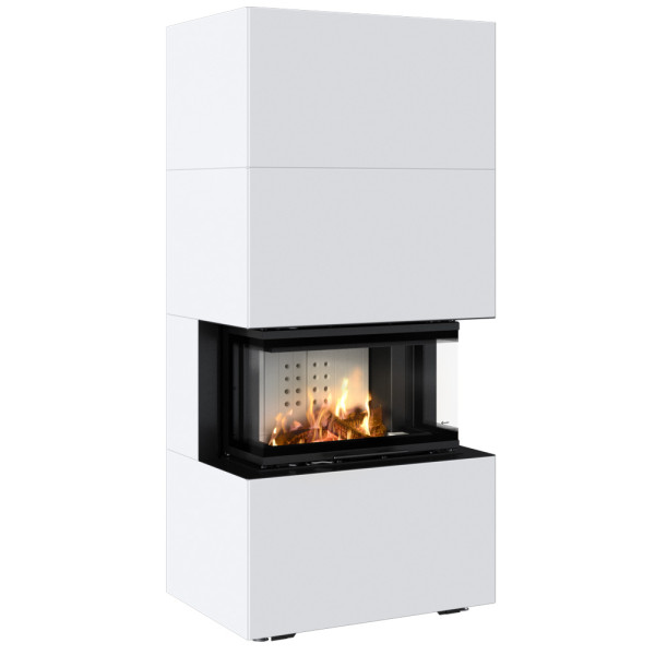 Kominek powietrzny KRATKI NBC/EASY BOX 7 kW Ø 160 w zabudowie modułowej Bianco