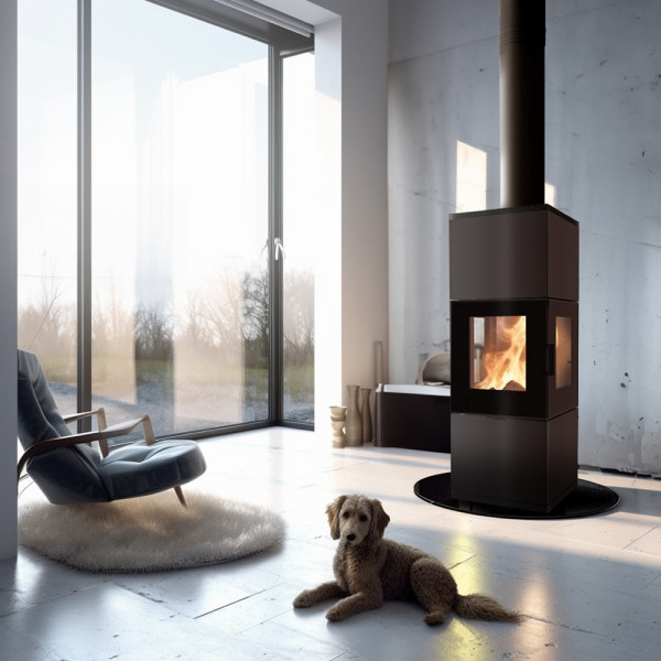 Piec stalowy koza KRATKI INGA 8 kW Ø 150