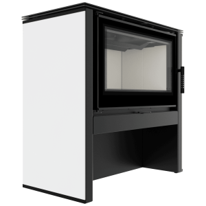 Piec stalowy KRATKI JUNO 12 kW Ø 160 biały panel
