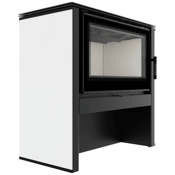 Piec stalowy KRATKI JUNO 12 kW Ø 160 biały panel