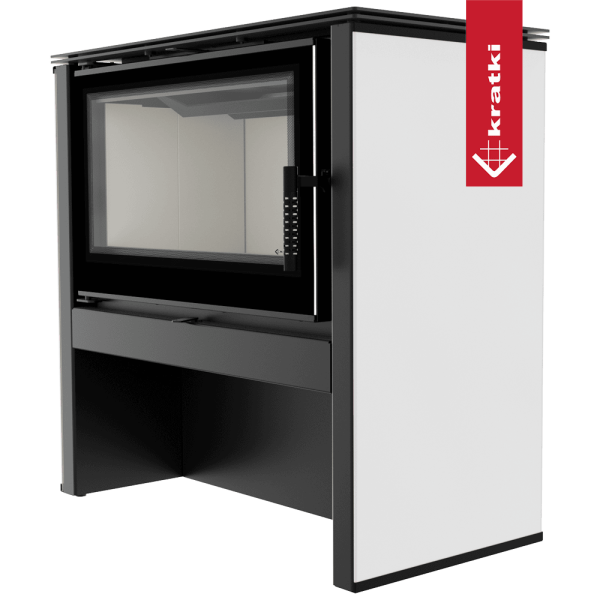 Piec stalowy KRATKI JUNO 12 kW Ø 160 biały panel