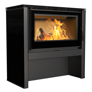 Piec stalowy KRATKI JUNO 12 kW Ø 160 czarny panel