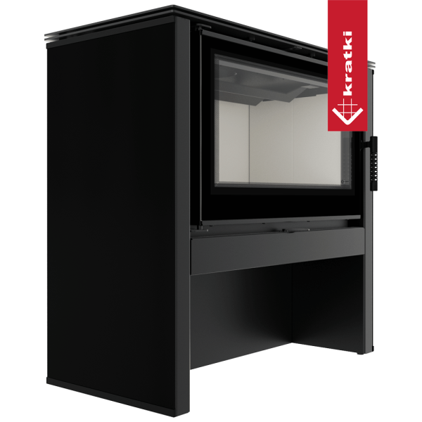 Piec stalowy KRATKI JUNO 12 kW Ø 160 czarny panel
