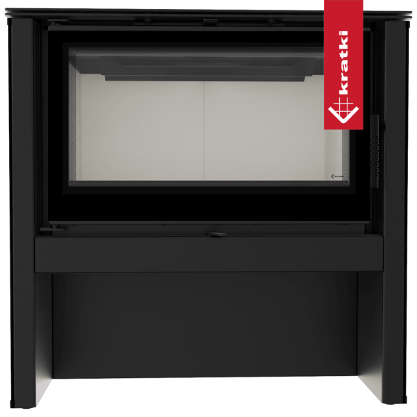 Piec stalowy KRATKI JUNO 12 kW Ø 160 czarny panel