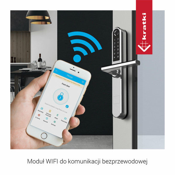 Klamka elektroniczna, zamek biometryczny TTLOCK S31B, bluetooth